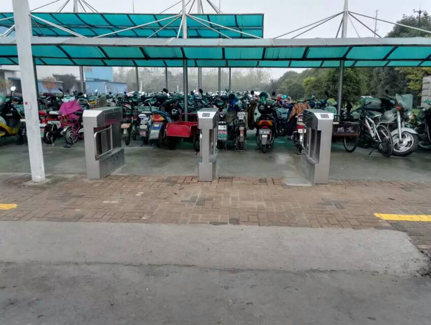 雨棚通道無(wú)刷擺閘效果